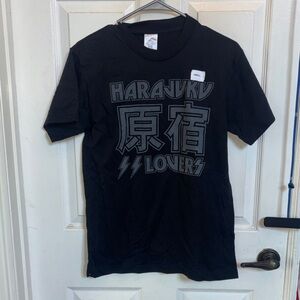 Harajuku Black Graphic T-Shirt